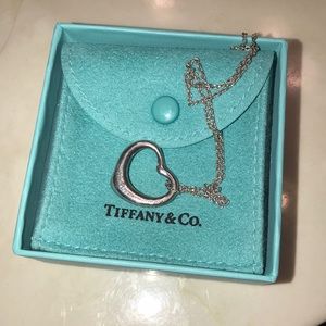 Tiffany & Co. Open Heart Large Necklace VINTAGE
